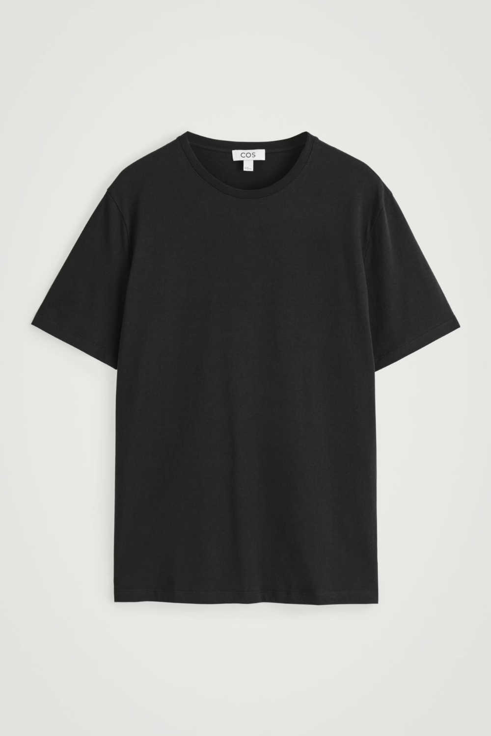 COS COTTON CREW-NECK T-SHIRT in Black
