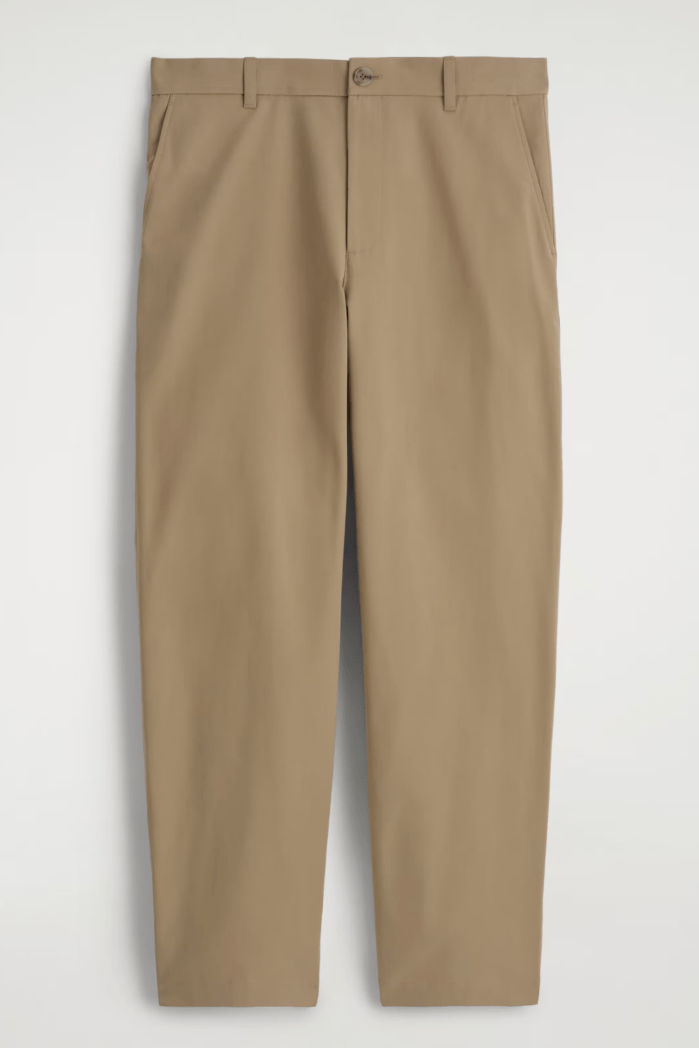 COS COTTON STRAIGHT-LEG CHINOS in Beige
