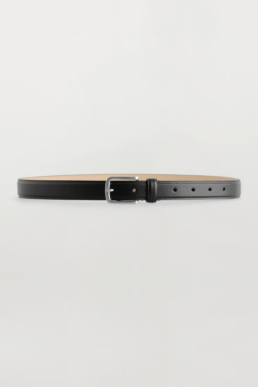 COS EMBOSSED LEATHER BELT in Black