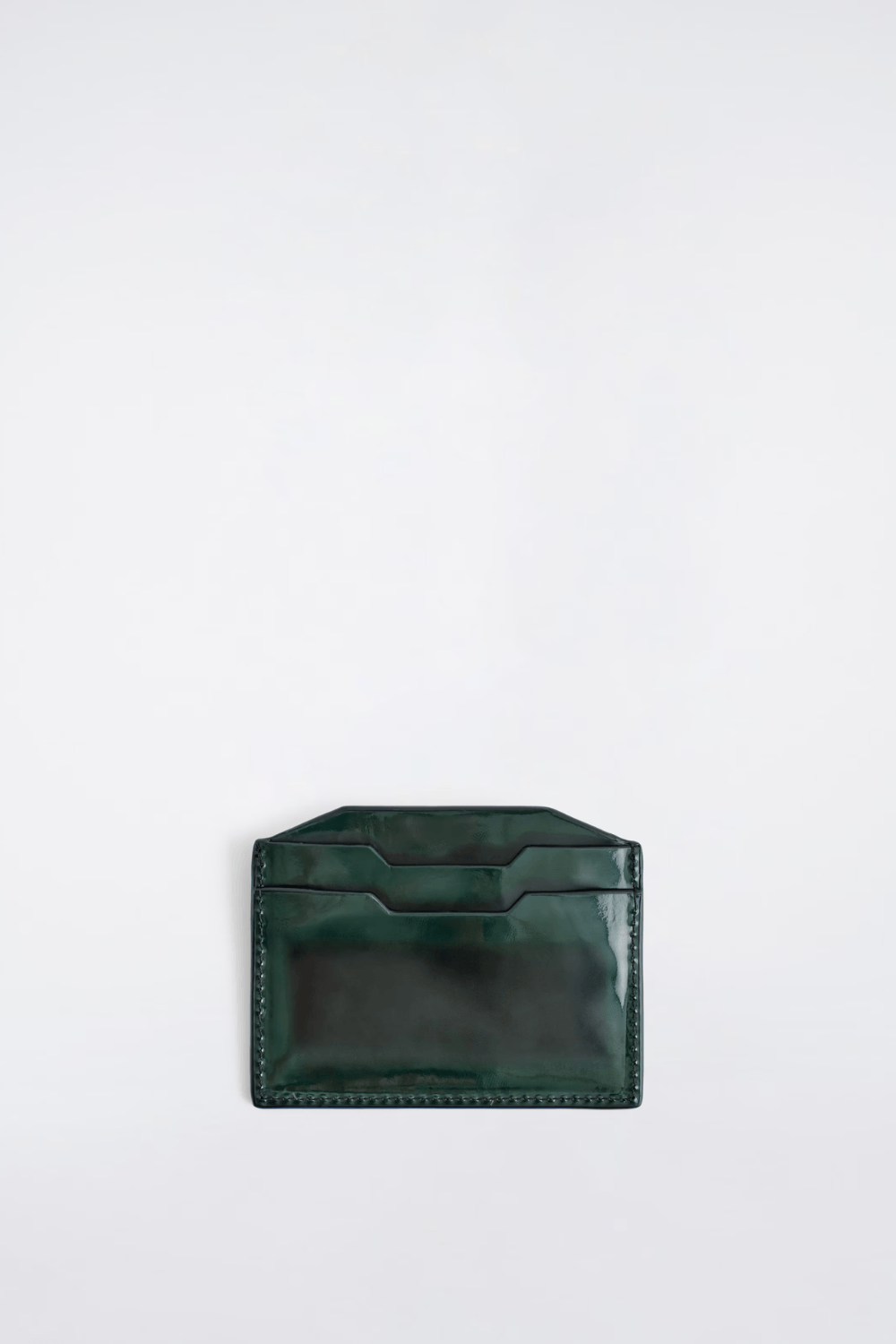 COS LEATHER CARDHOLDER in Green