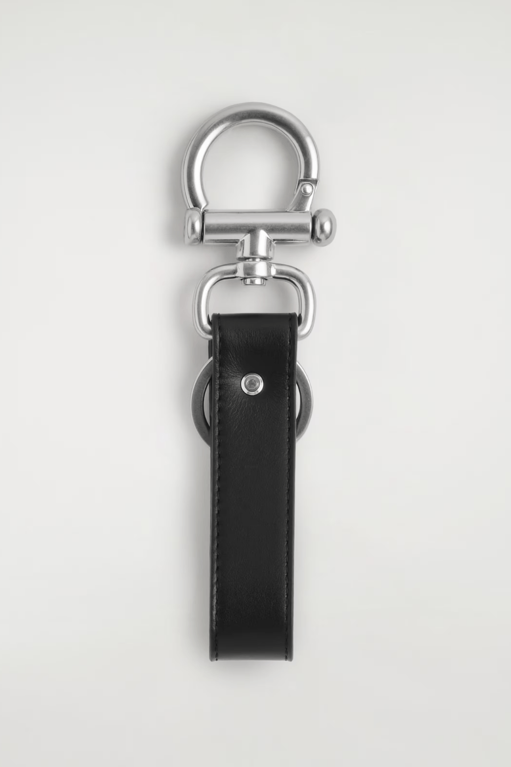 COS LEATHER KEYRING in Black