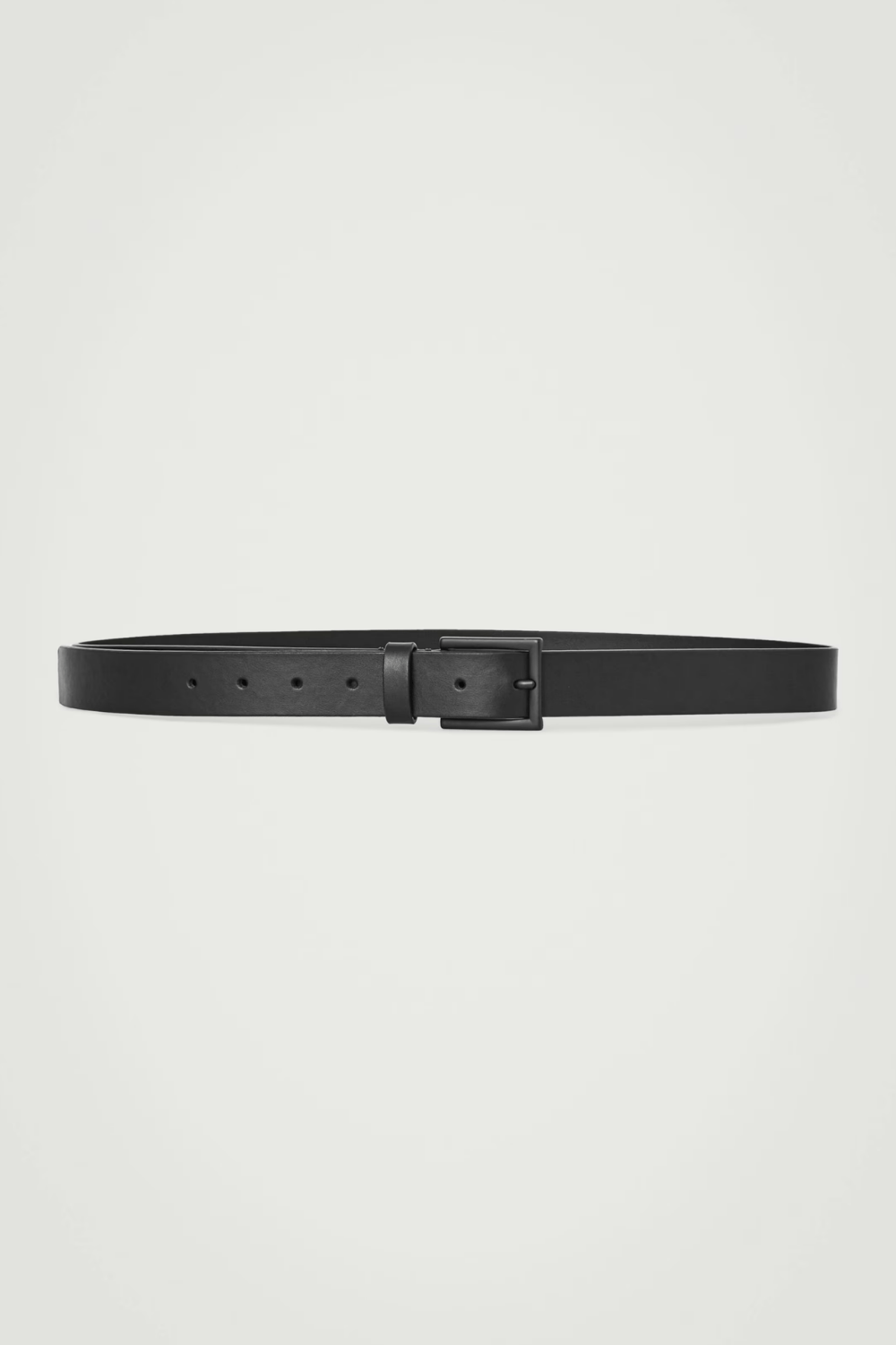 COS MATTE LEATHER BELT in Black