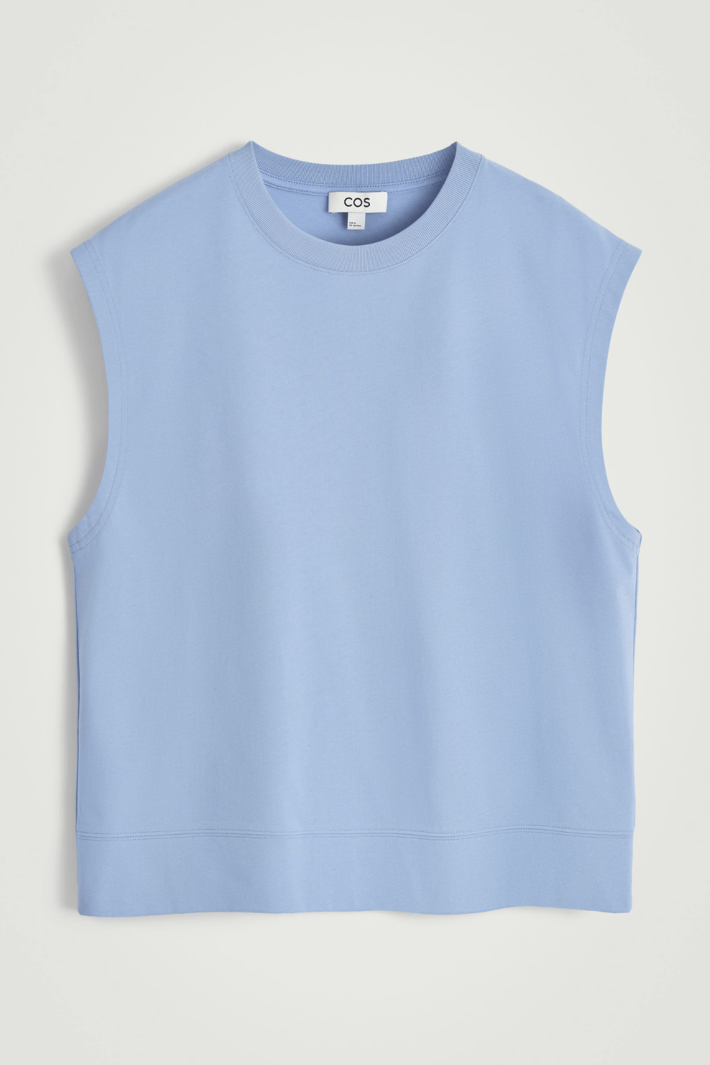 COS RELAXED COTTON-CREPE TANK TOP in Blue