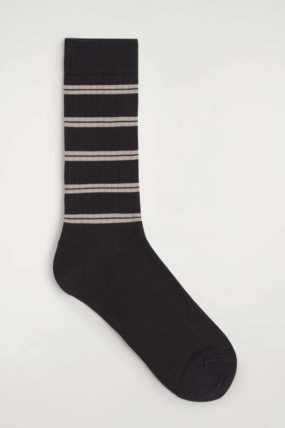 COS STRIPED RIBBED COTTON SOCKS