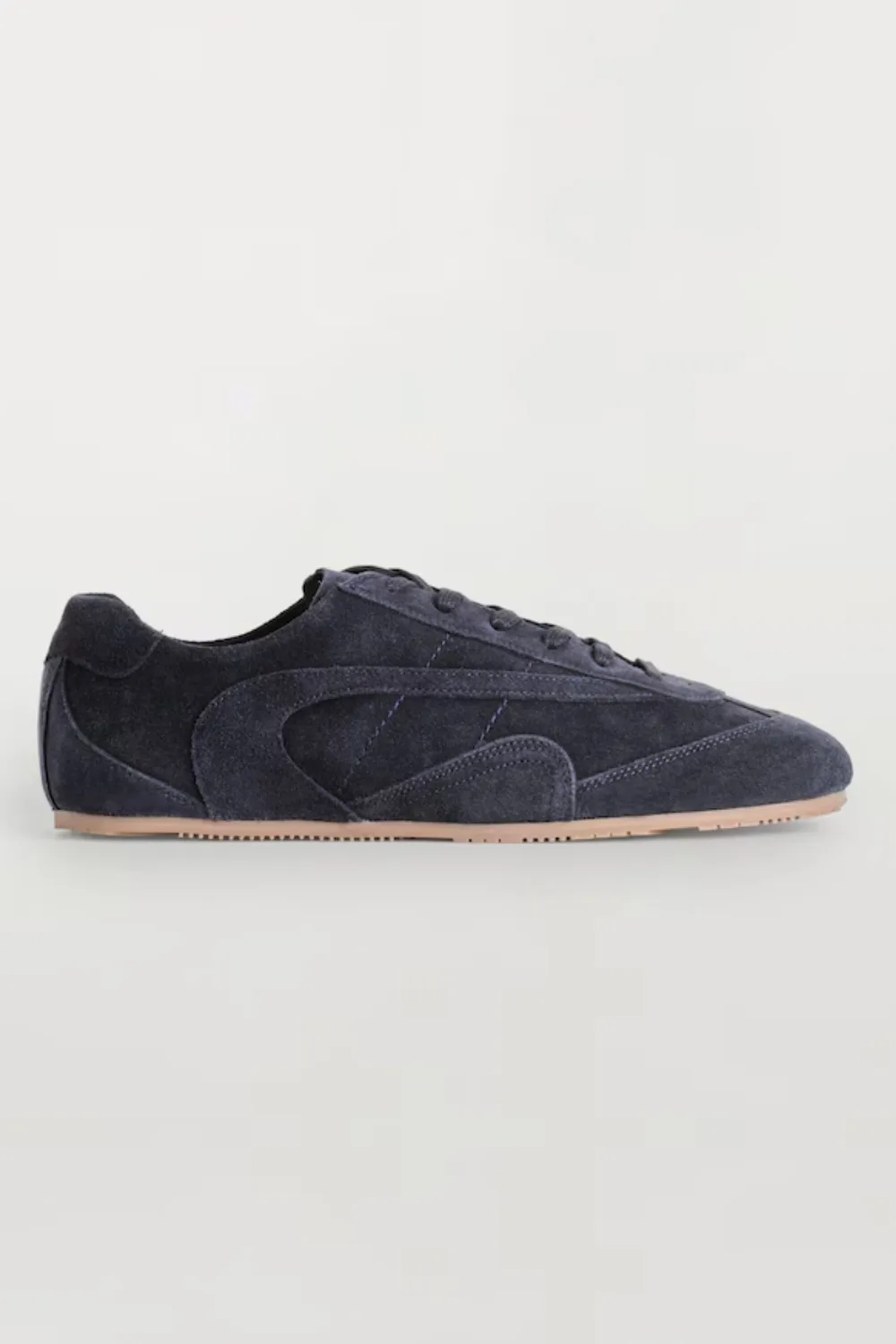 COS minimal Suede Sneaker in Navy