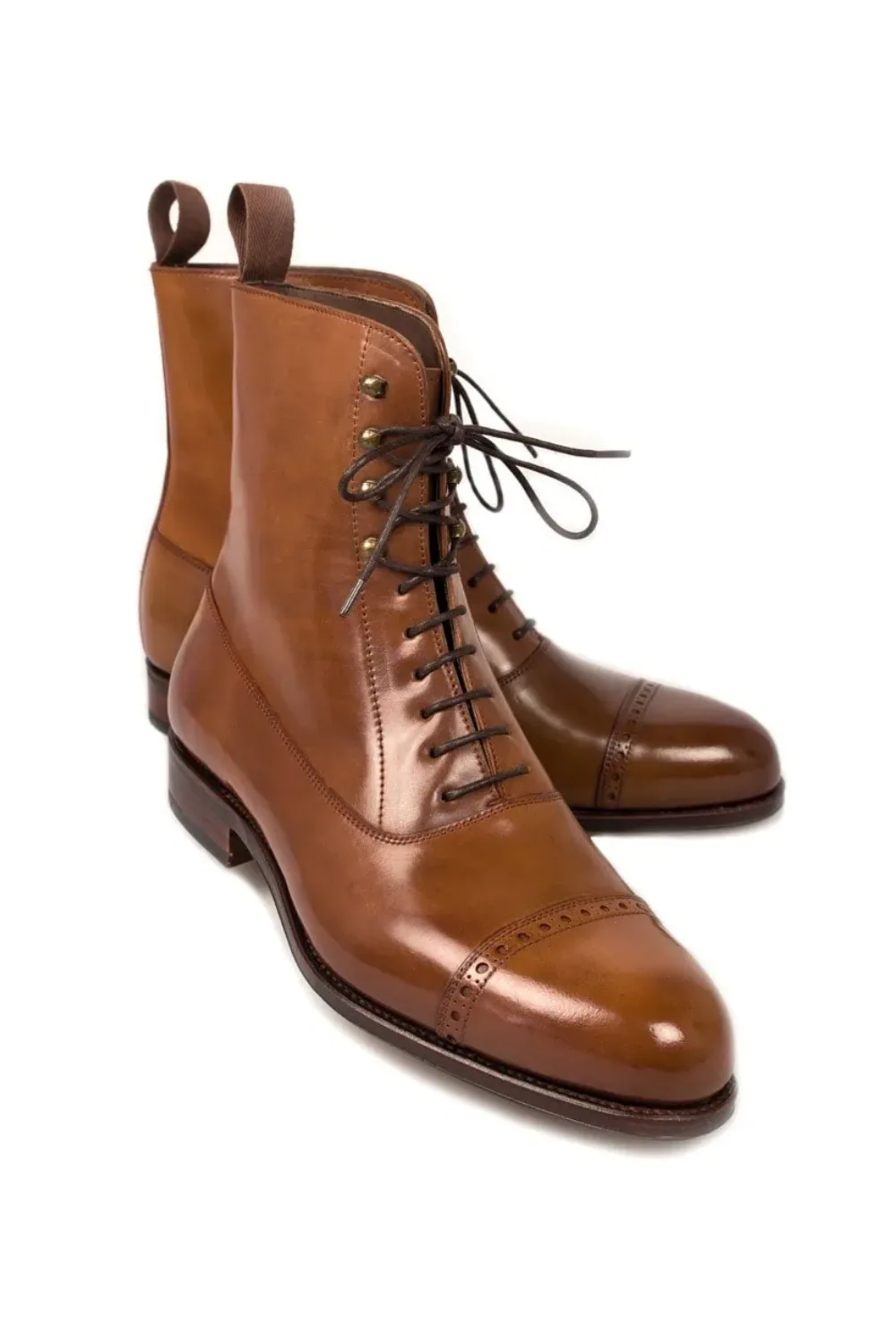 Carmina Balmoral Cordovan Balmoral Boots in Brown