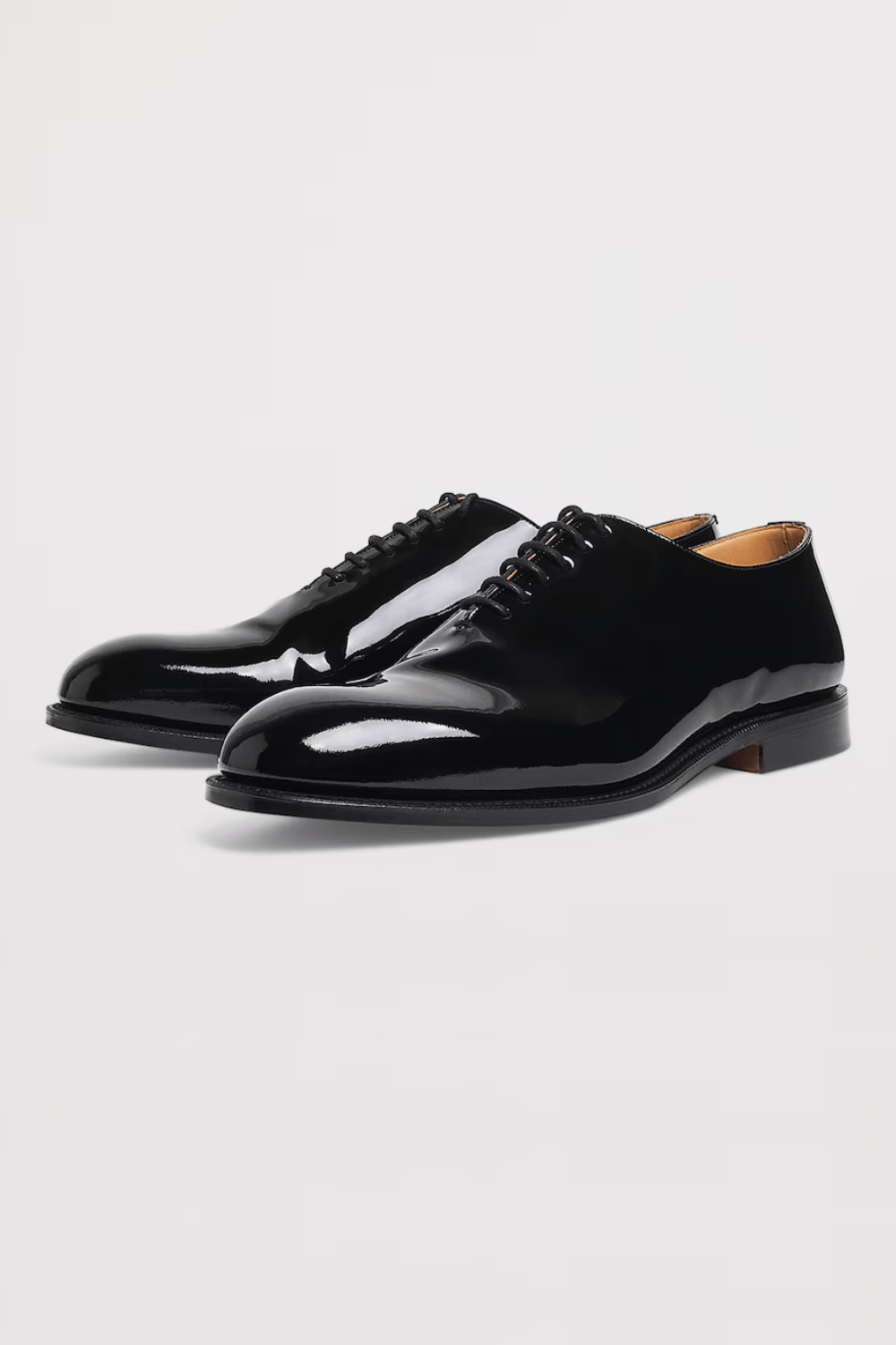 Church's Patent Leather Whole Cut Oxford Shoes in Black