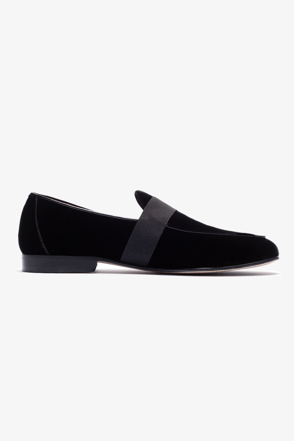 Del Toro Shoes Men's Black Como Velvet Slipper II in Black
