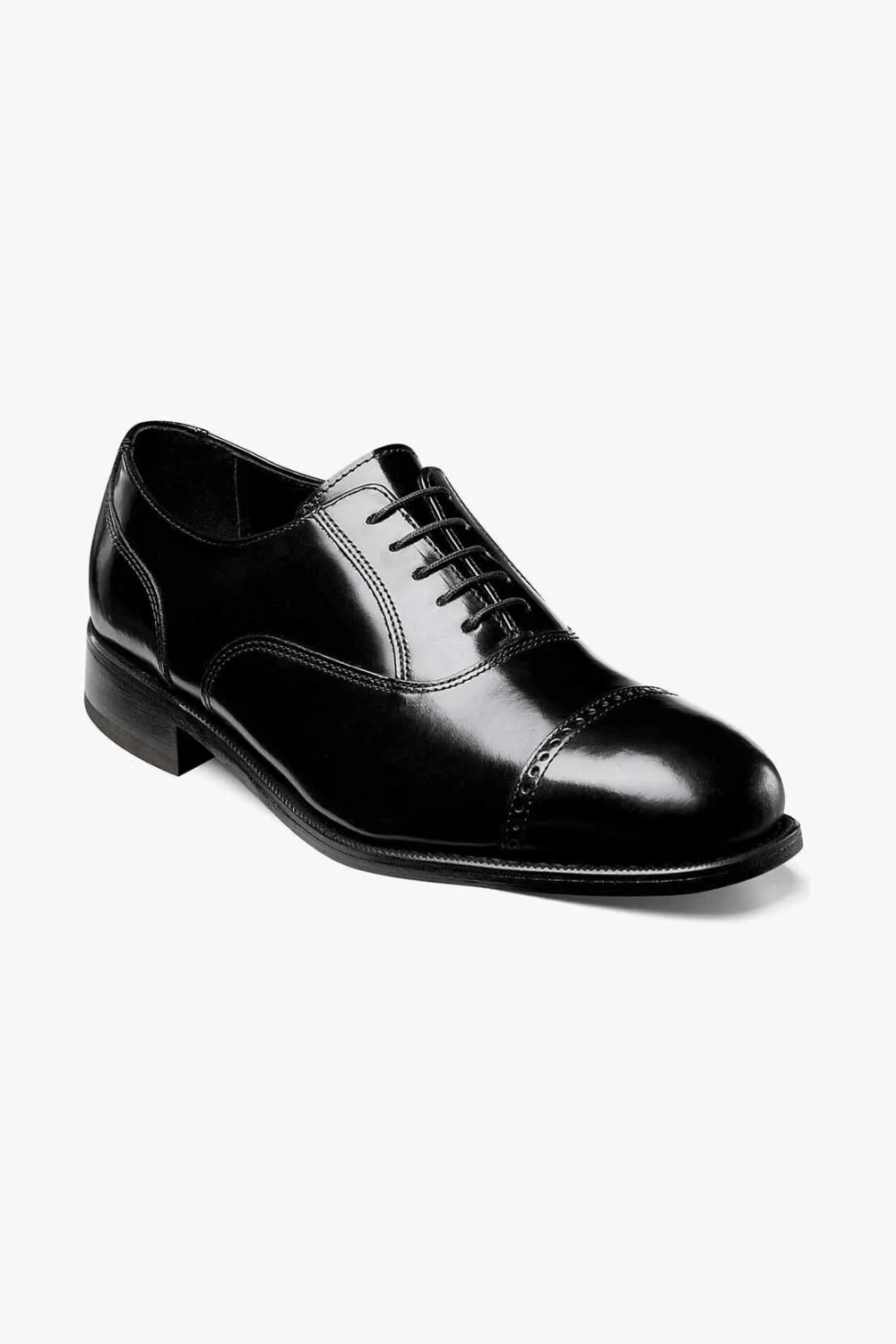 Florshein Lexington Quarter Brogue Oxford in Black