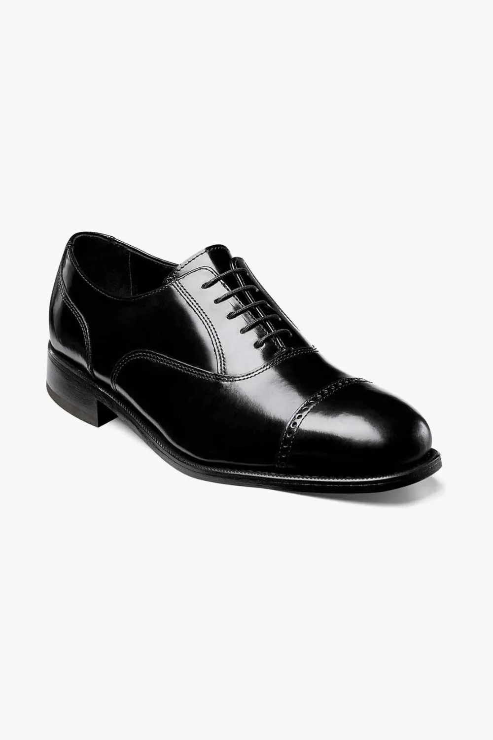 Florshein Lexington Quarter Brogue Oxford in Black