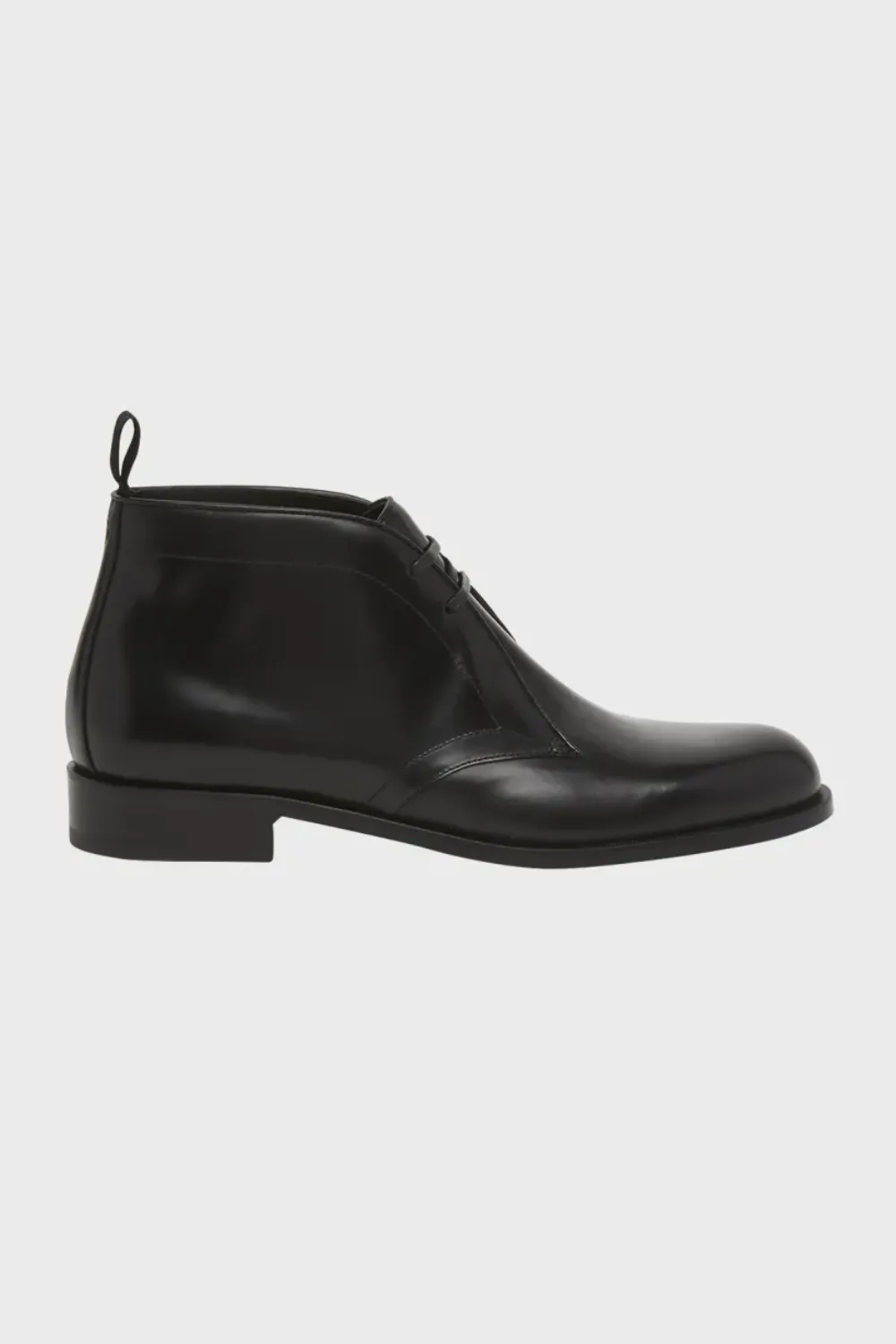 Giorgio Armani Men's Bull Leather Chukka Boots in Black