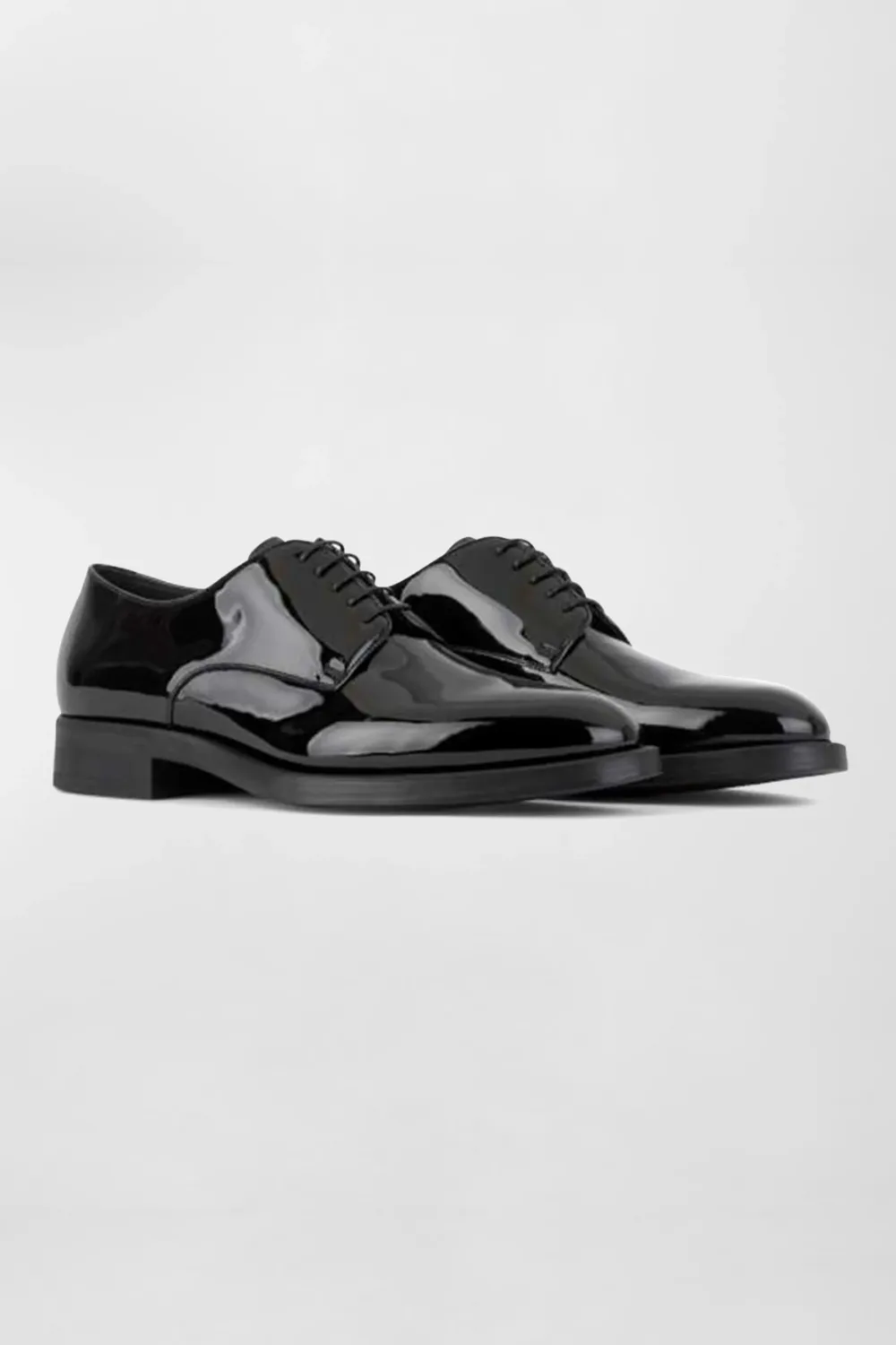 Giorgio Armani Men's Patent Leather Derby Shoes in Black