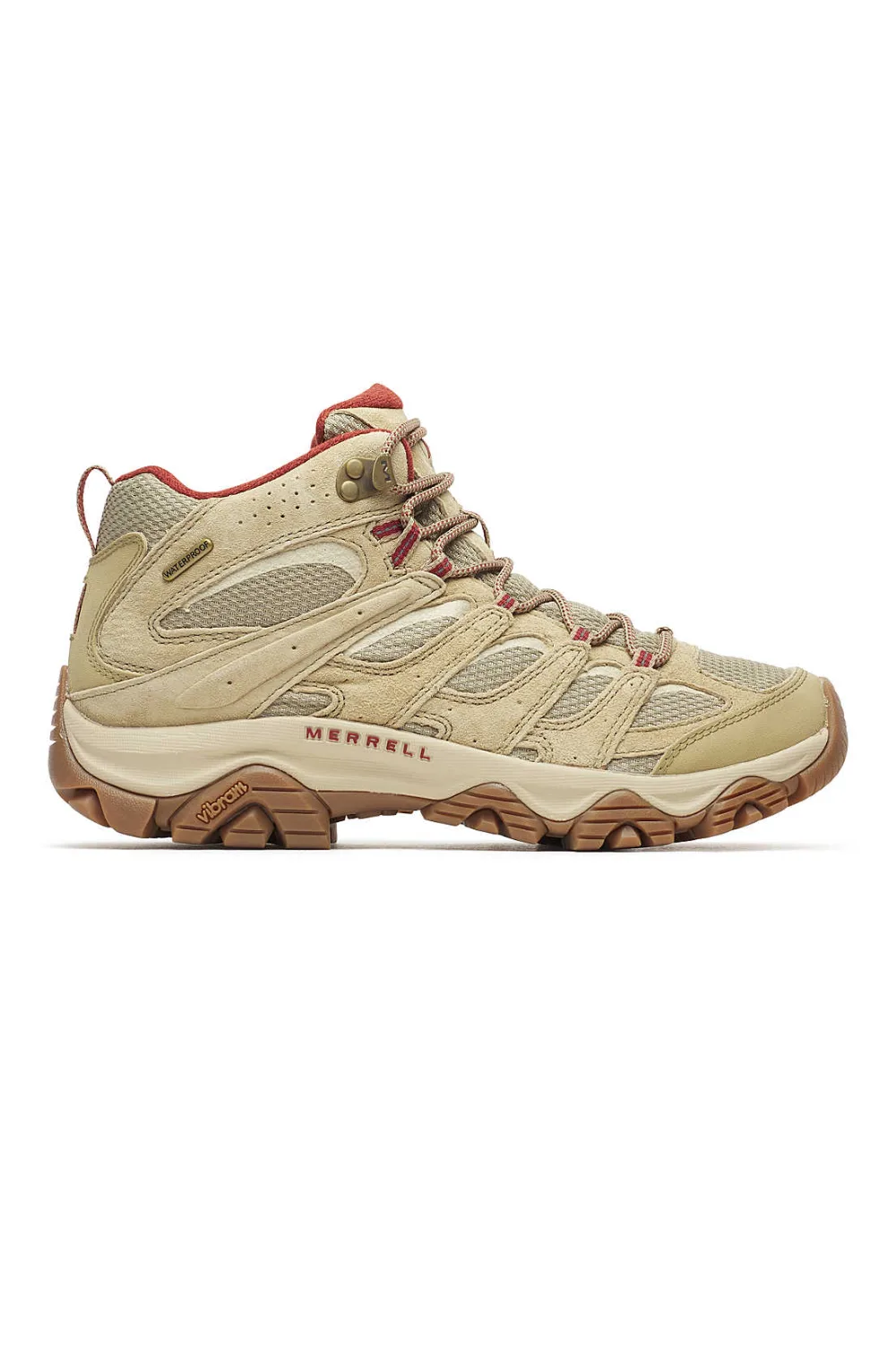 Merrell Moab 3 Mid Waterproof Hiking Boots in Off-White