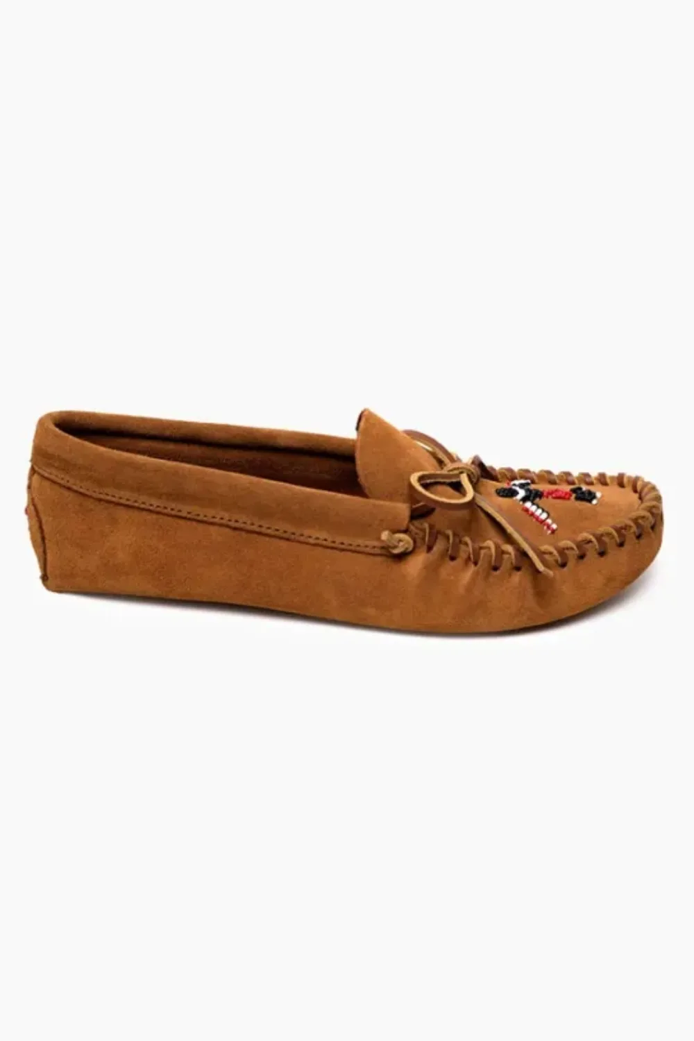 Minnetonka Thunderbird _Animikii_ Softsole Moccasins in Brown