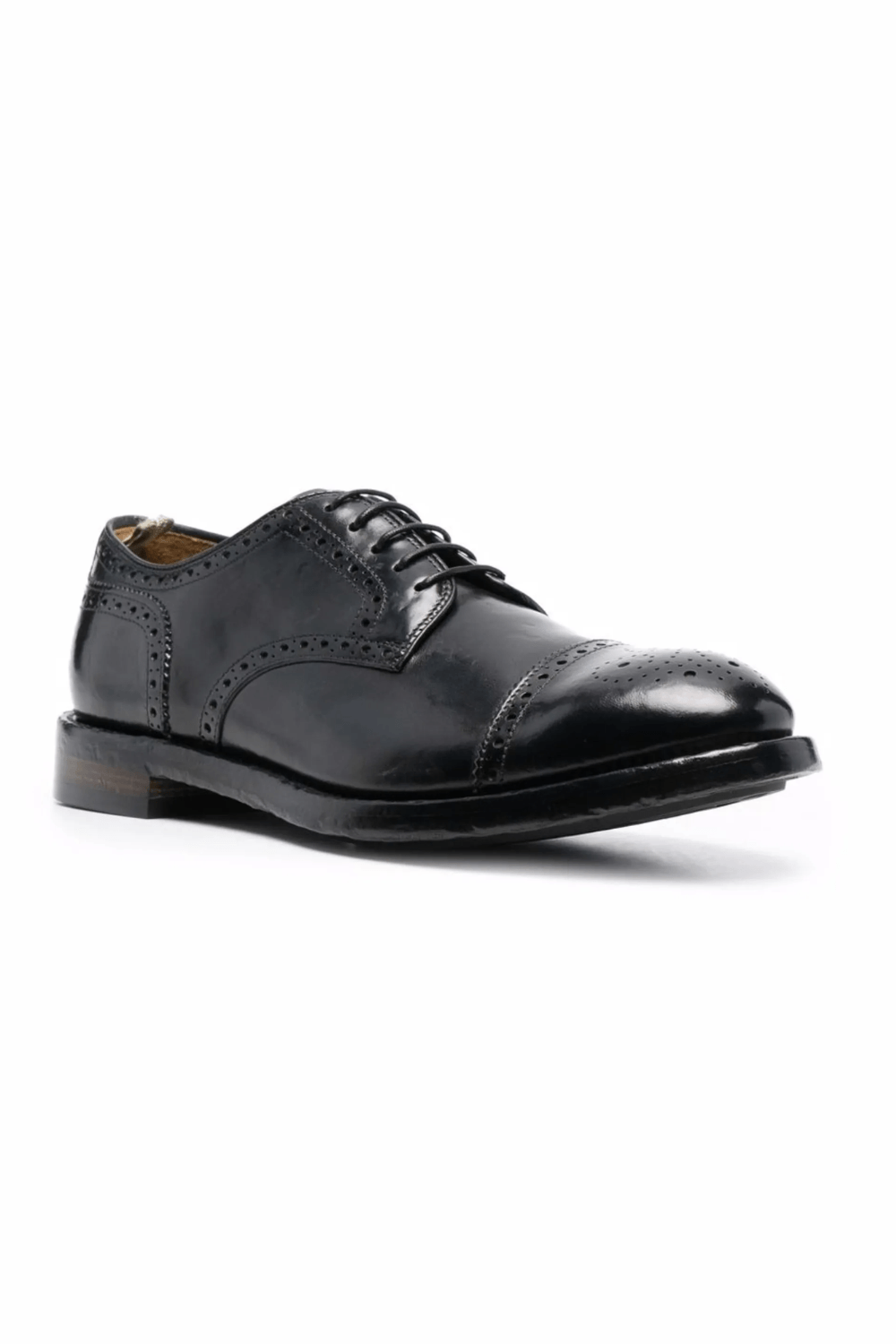Officine Creative lace-up leather brogues in Black
