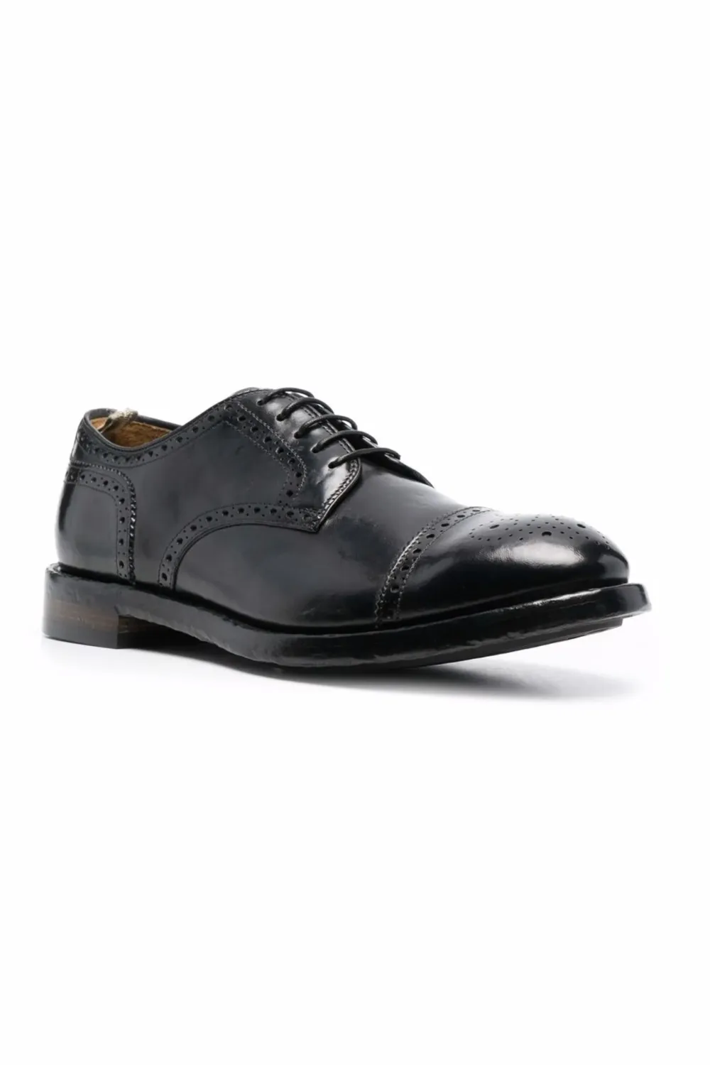 Officine Creative lace-up leather brogues in Black