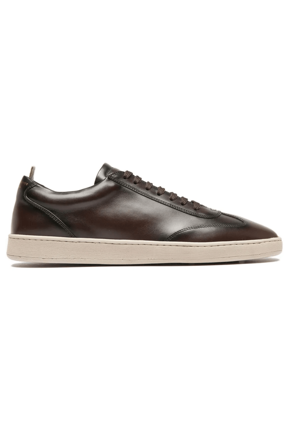 Officine Creative lace-up leather sneakers in Dark Brown