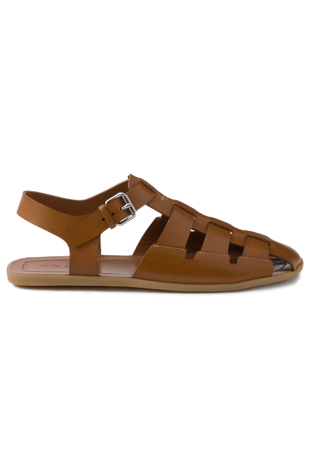 Prada leather sandals in Brown