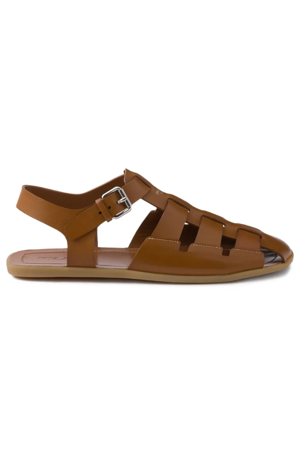 Prada leather sandals in Brown