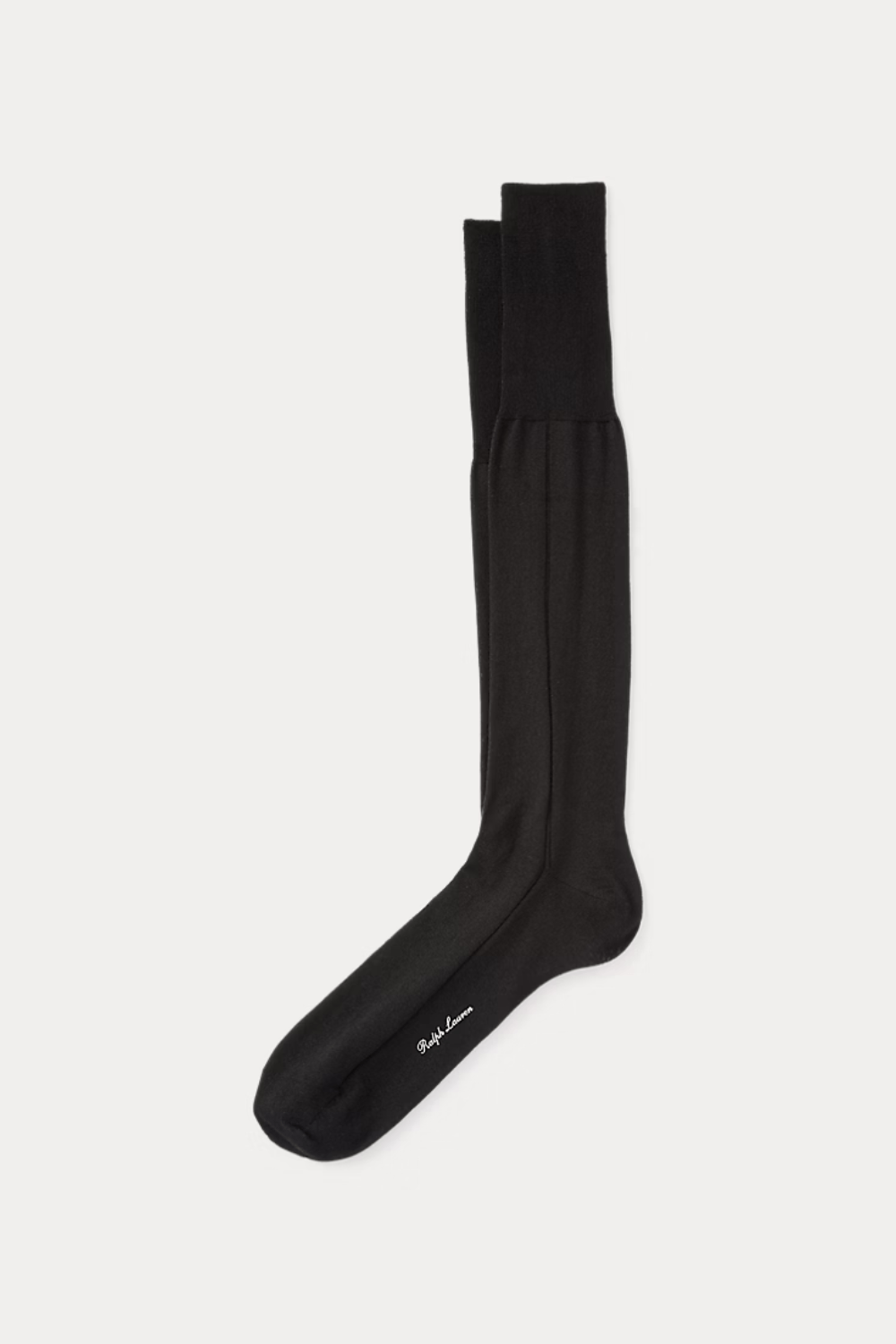 Ralph Lauren Cashmere-Silk Tuxedo Socks in Black