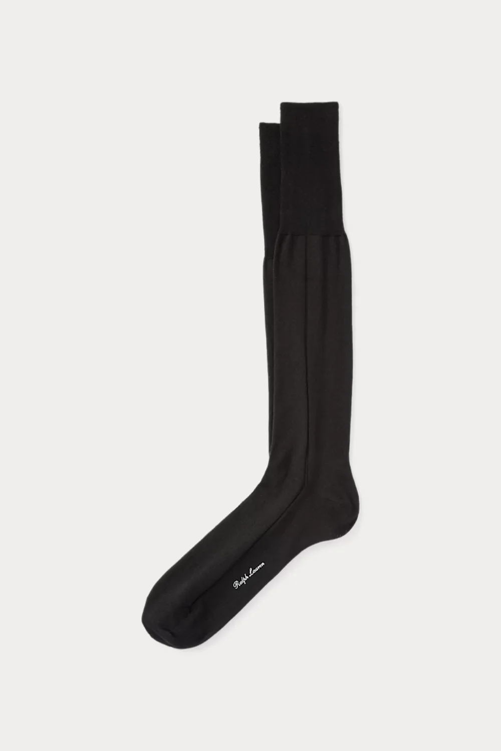 Ralph Lauren Cashmere-Silk Tuxedo Socks in Black