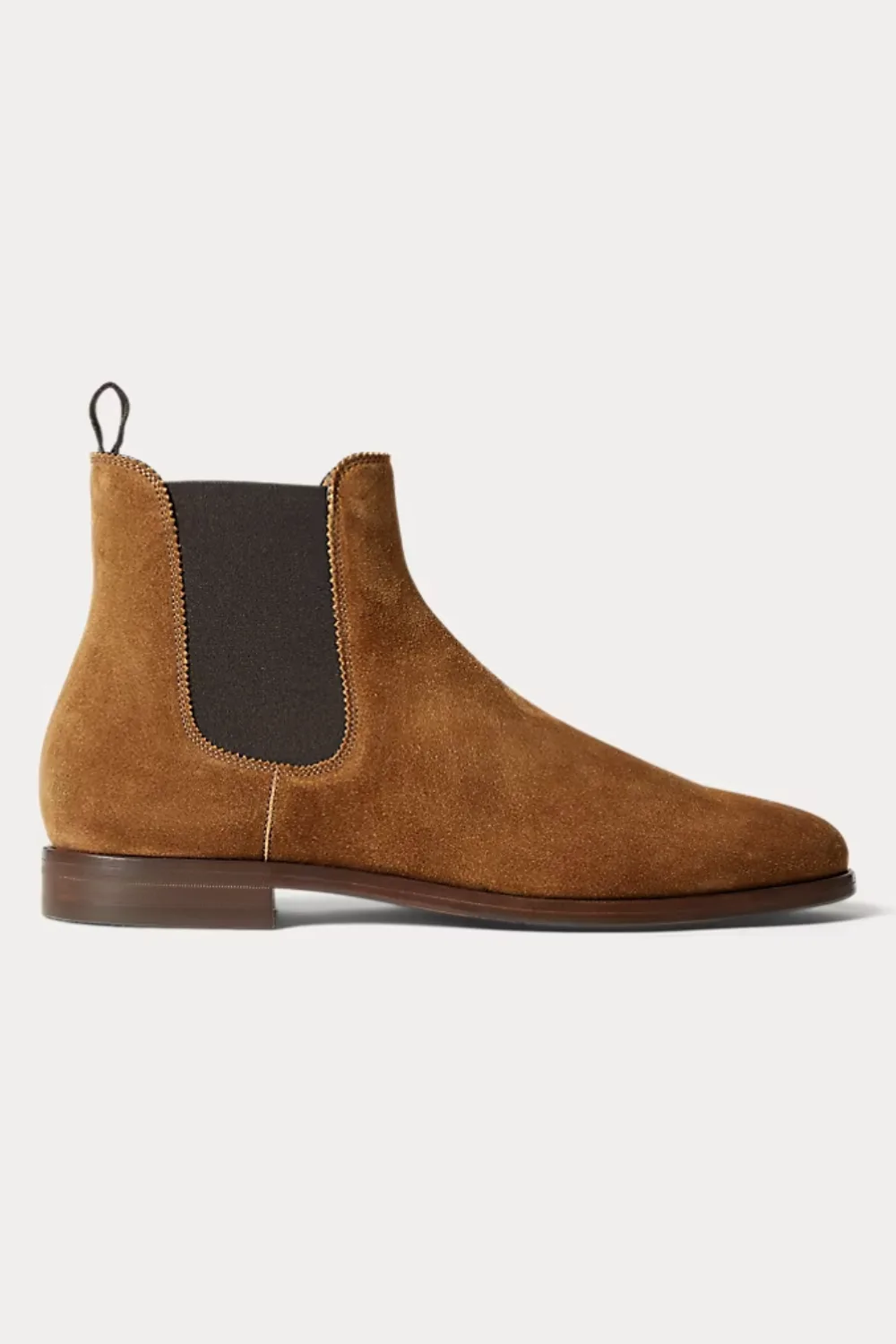Ralph Lauren Grantly Calf-Suede Chelsea Boot in Brown