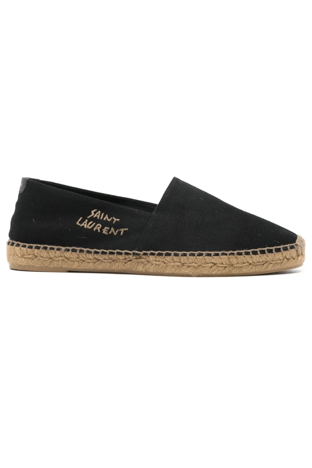 Saint Laurent logo-embroidered espadrilles in Black