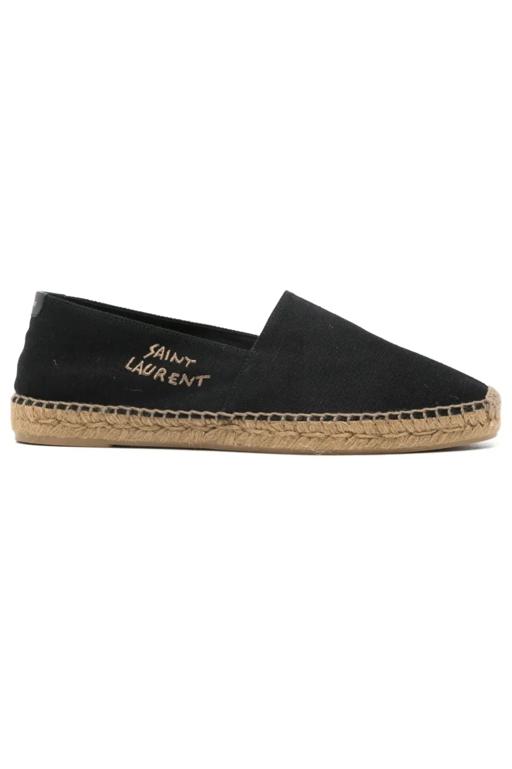 Saint Laurent logo-embroidered espadrilles in Black