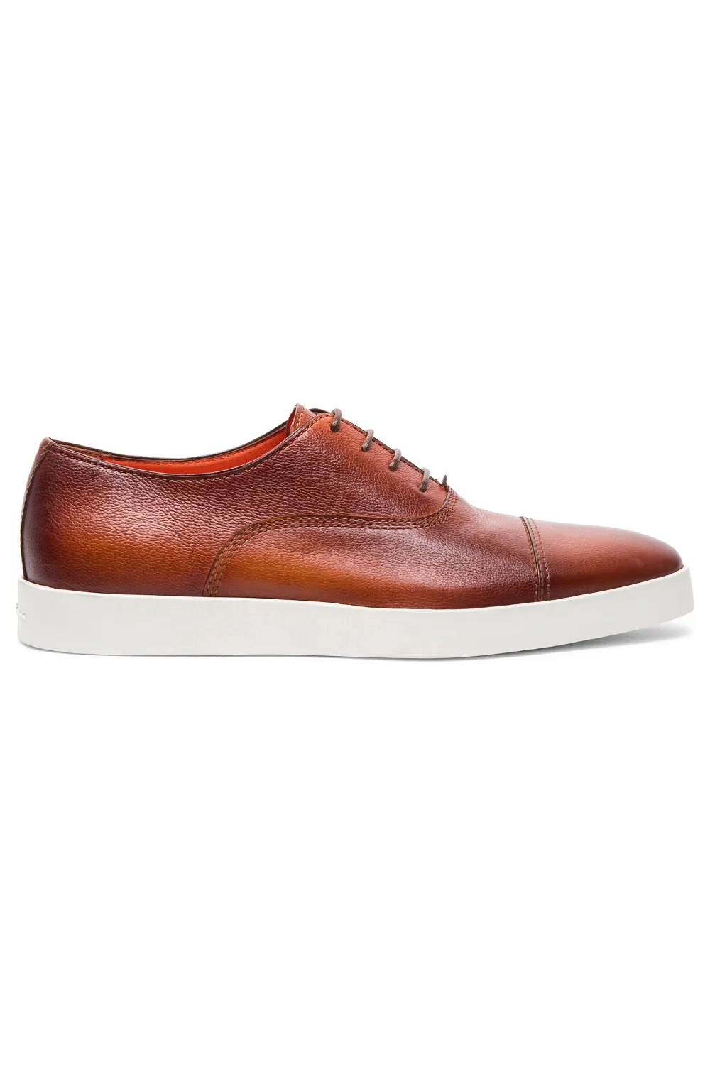Santoni Behemoth Leather Sneaker in Brown