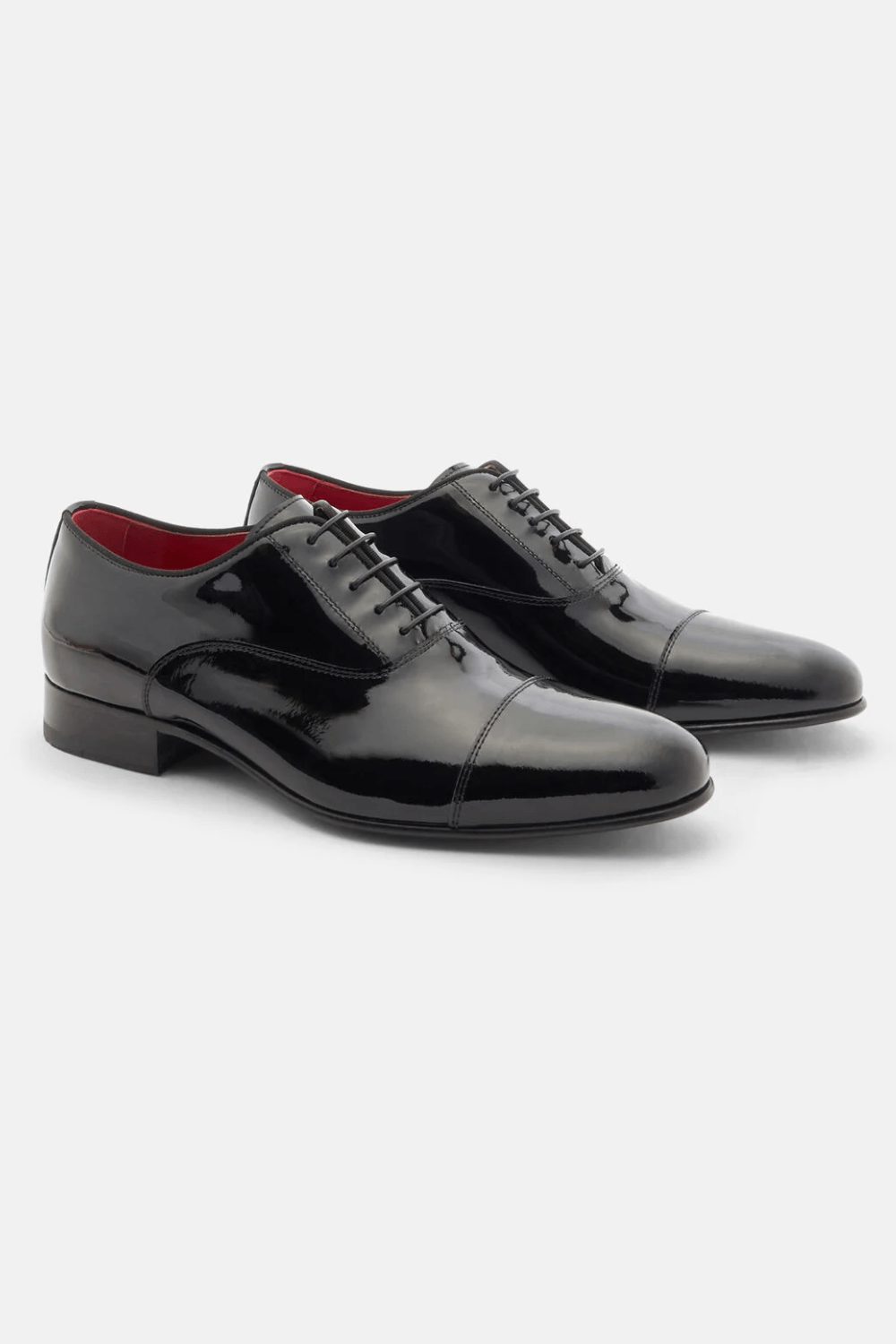 Scarosso Rodrigo Patent Leather Cap Toe Oxford in Black