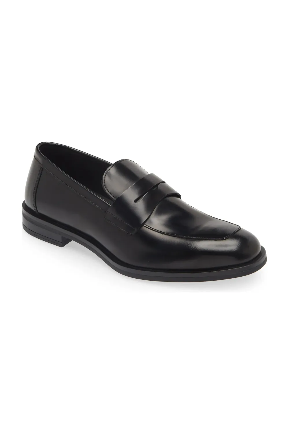 Stuart Weitzman Club Classic Penny Loafer in Black