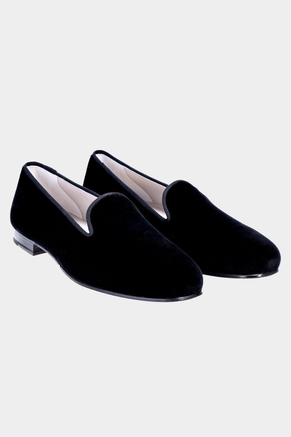 Stubbs & Wootton Black Velvet Slippers in Black