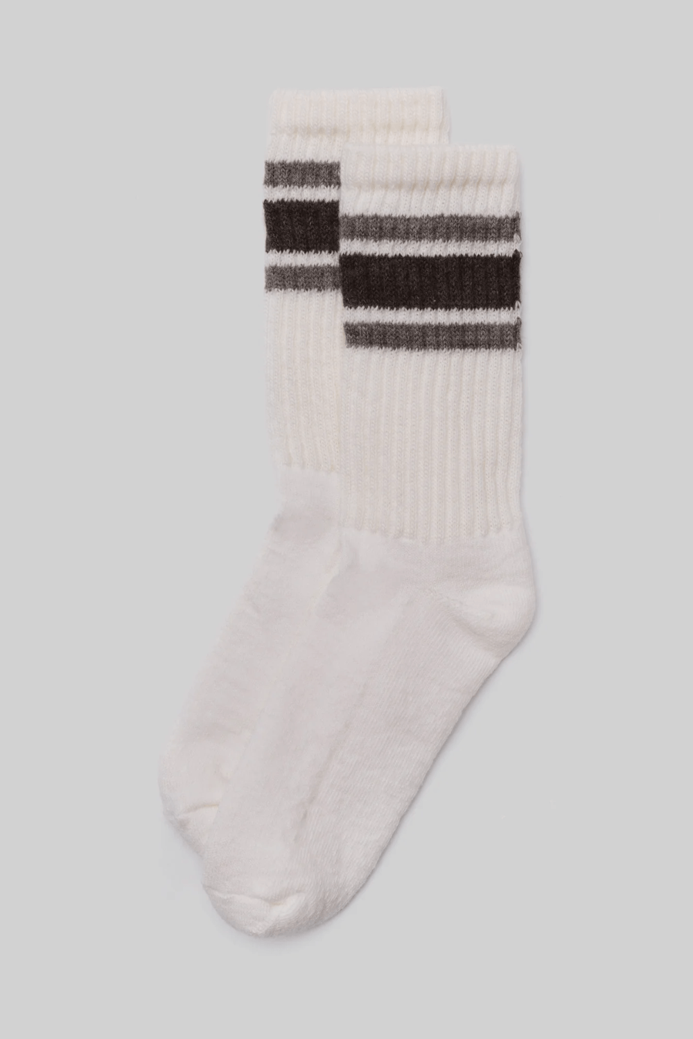 American Trench The Merino Retro Stripe Socks in White