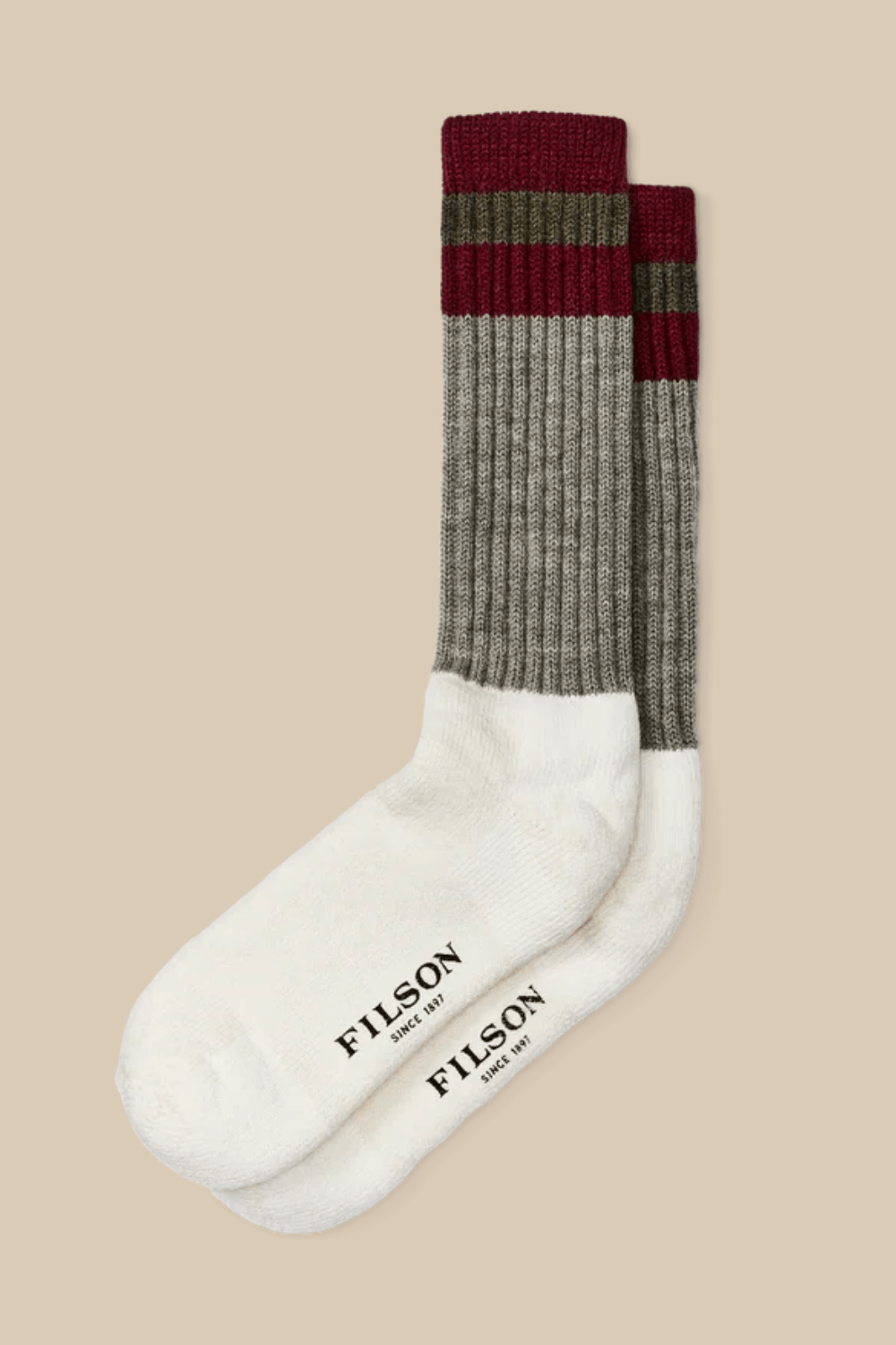 Filson 1970s Logger Thermal Sock in White