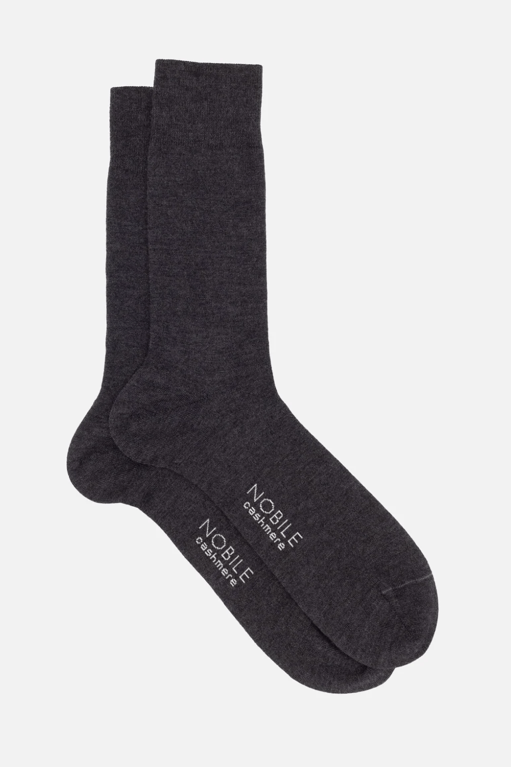 Nobile Hircus Goat Cashmere Crew Socks in Dark Gray