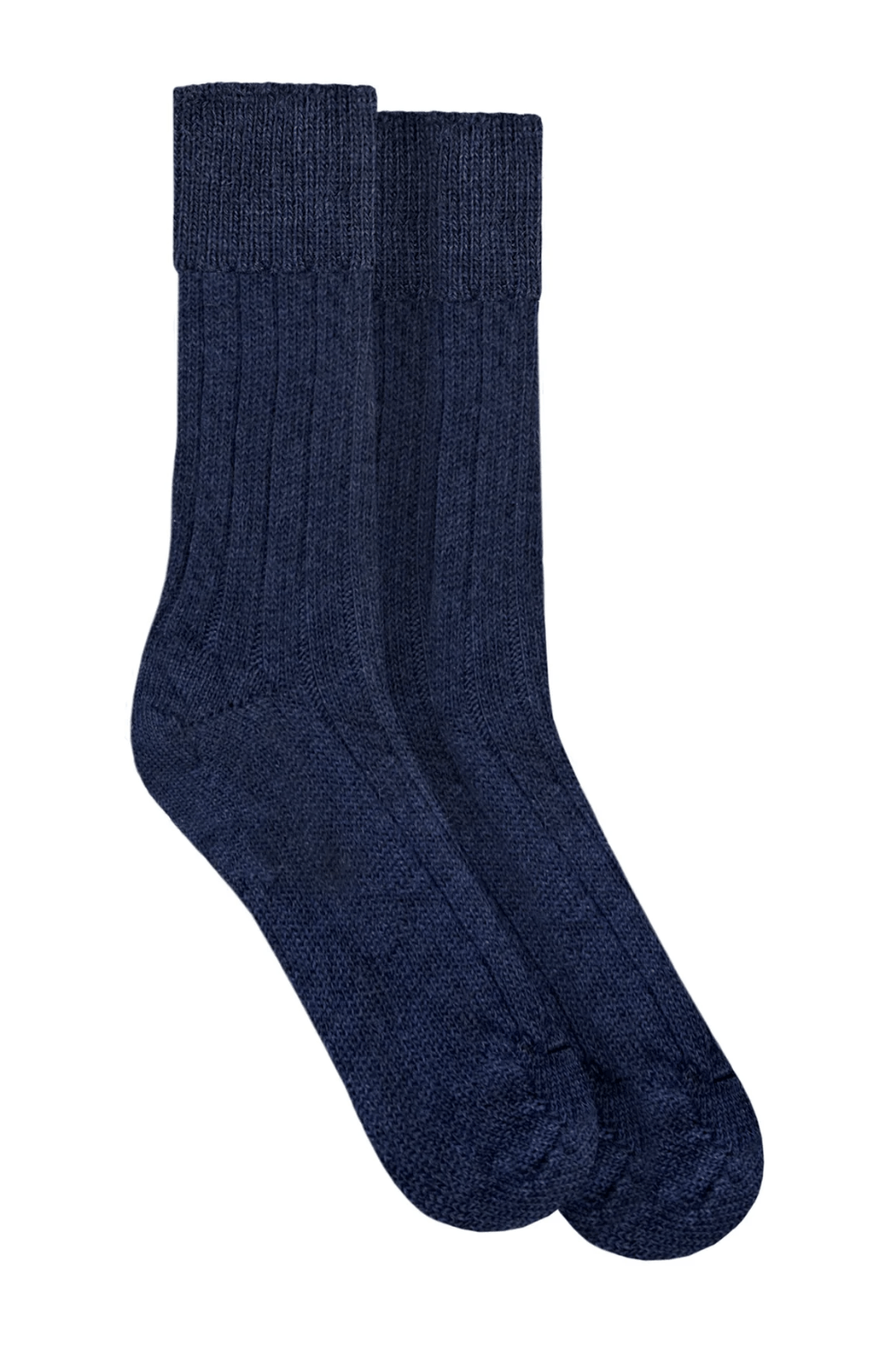 Paul James Knitwear Alpaca Bed and Lounge Socks in Navy