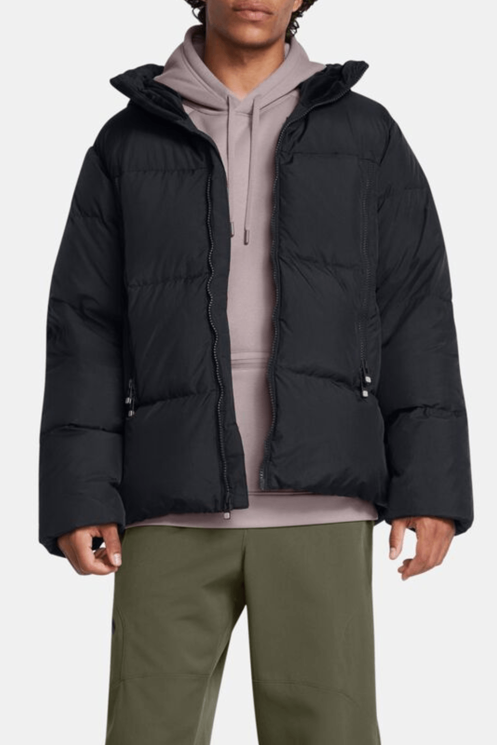 Man Wearing Under Armour UA Limitless Men's Jacket Black