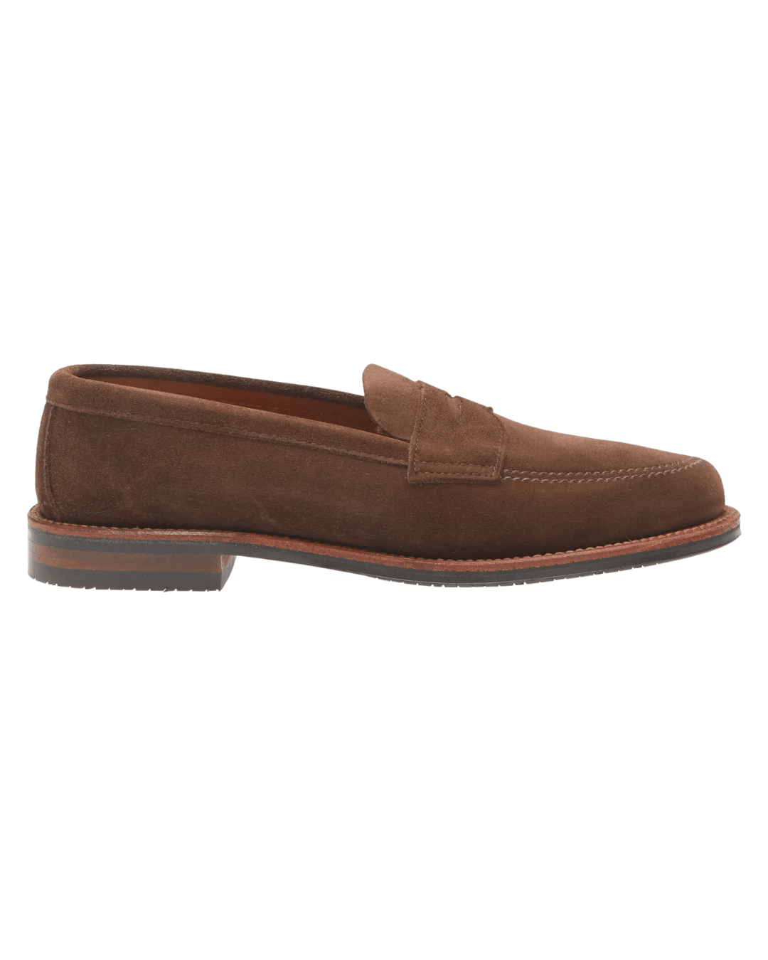 Alden Suede Penny Loafer in Brown