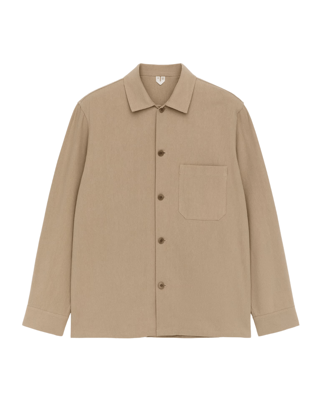 Arket Tencel Blend Canvas Overshirt in Sand