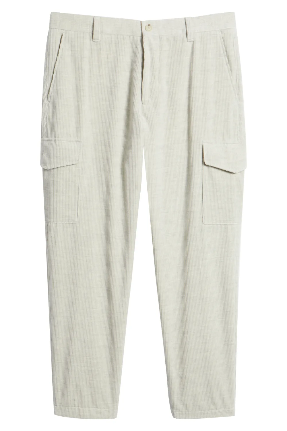 BOSS Camel Pagol Cotton & Cashmere Corduroy Cargo Pants in Gray