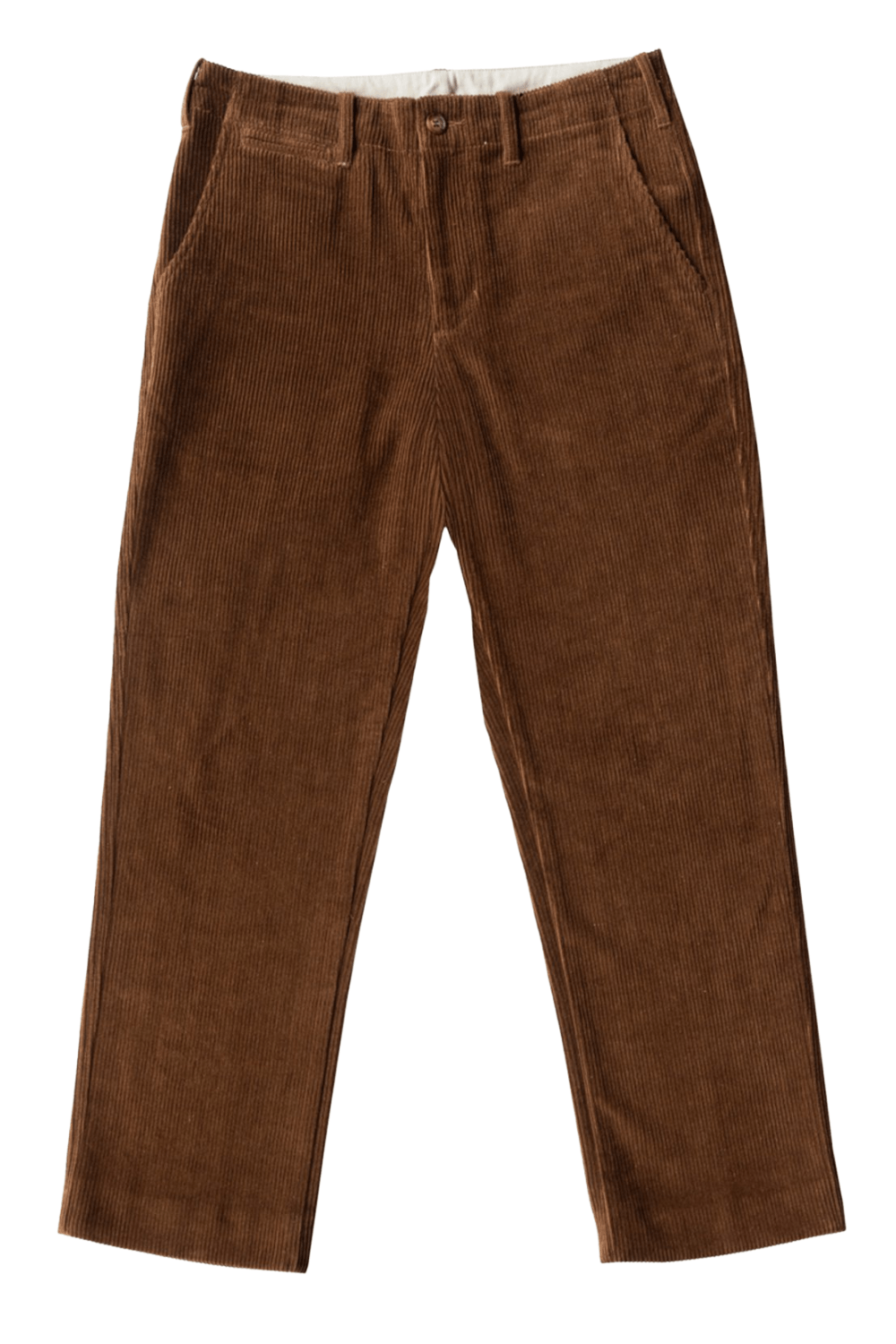 SchottNYC Corduroy Military Straight Leg Pants in Chocolate