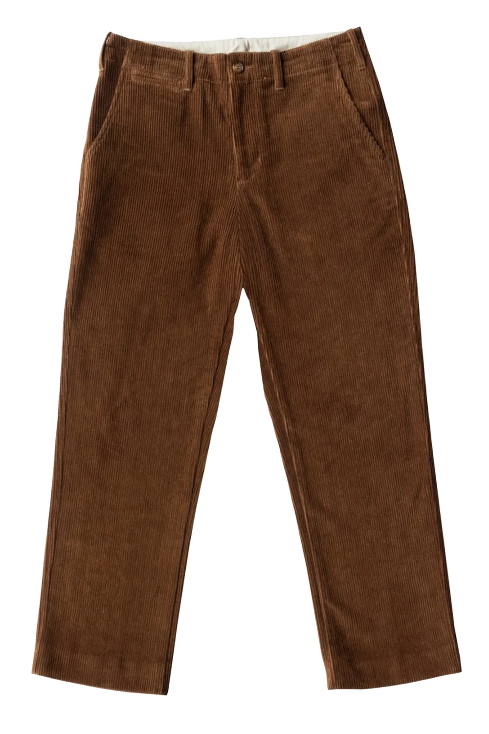 SchottNYC Corduroy Military Straight Leg Pants in Chocolate