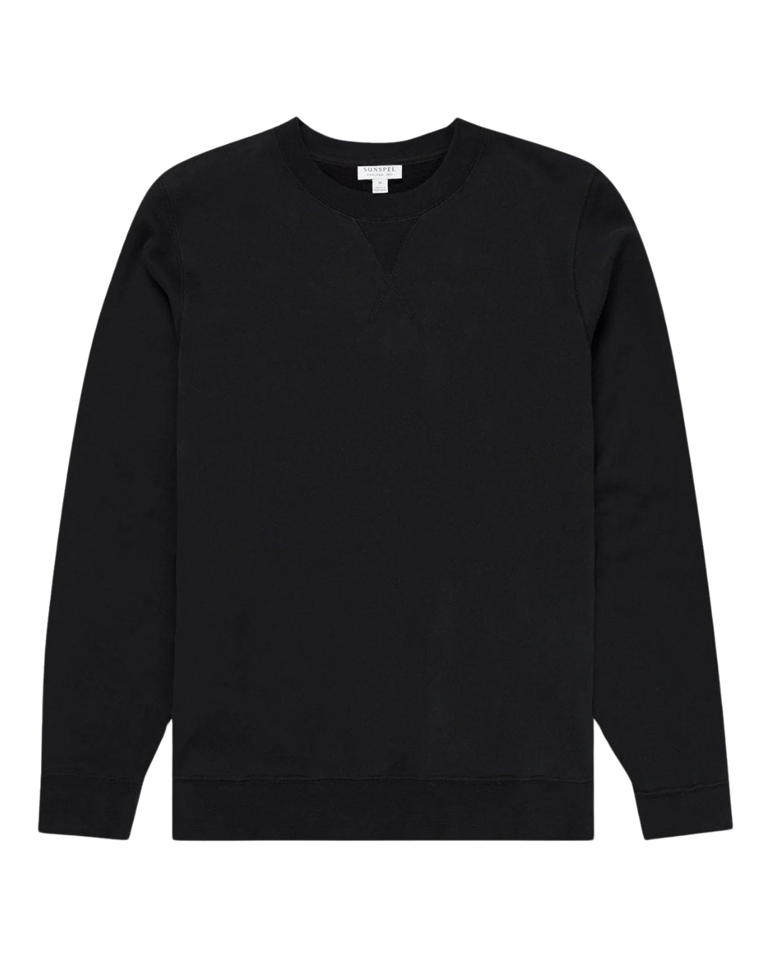 Sunspel Cotton Loopback Sweatshirt in Black