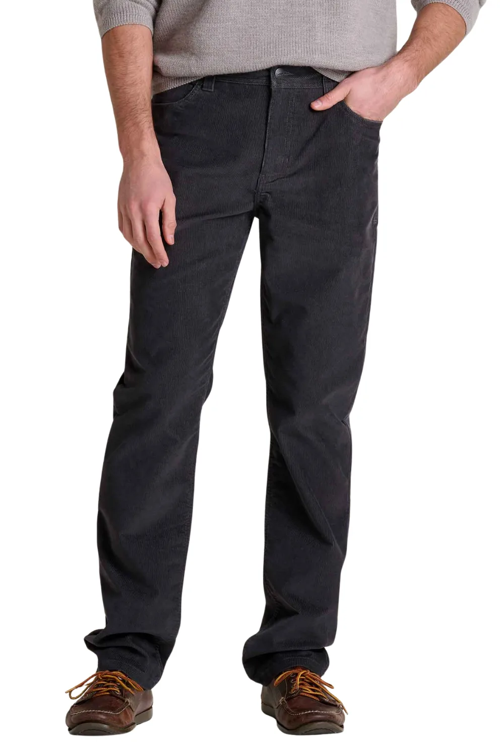 Toad&Co Coaster Cord Lean Pant in Dark Gray