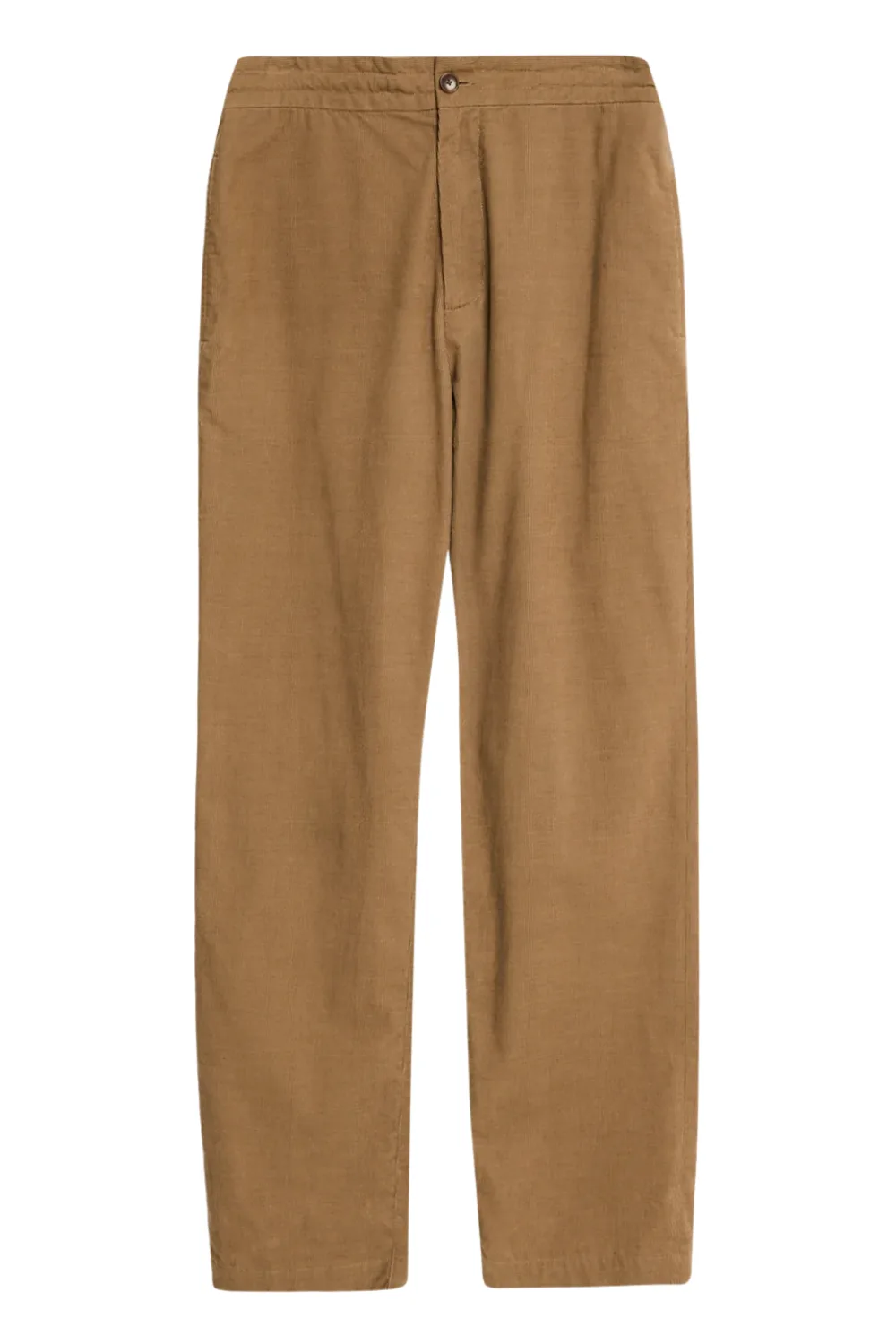 Vince Louie Relaxed Cotton Corduroy Elastic-Waist Pant in Brown