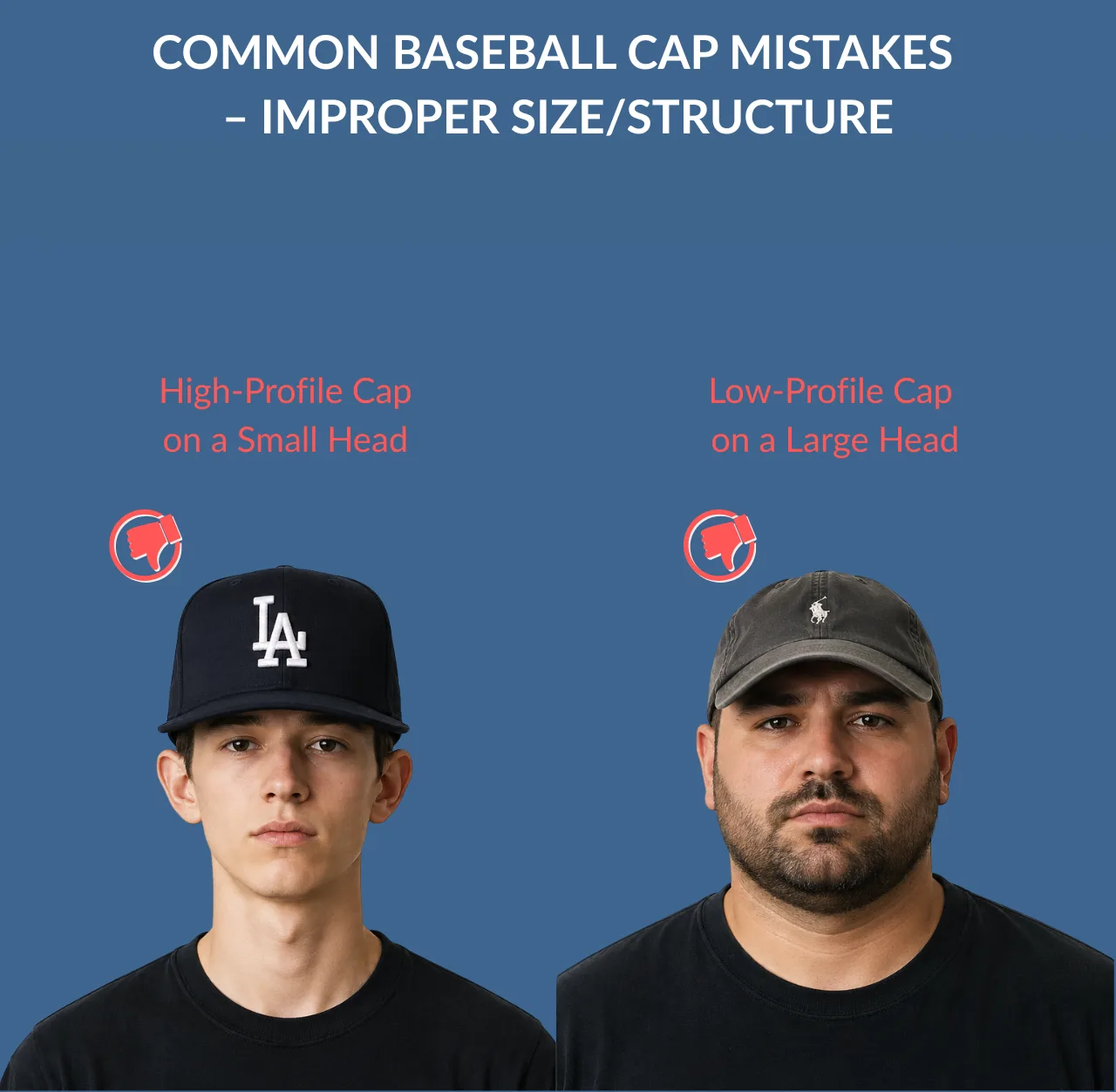 Common Baseball Cap Mistakes – Improper SizeStructure