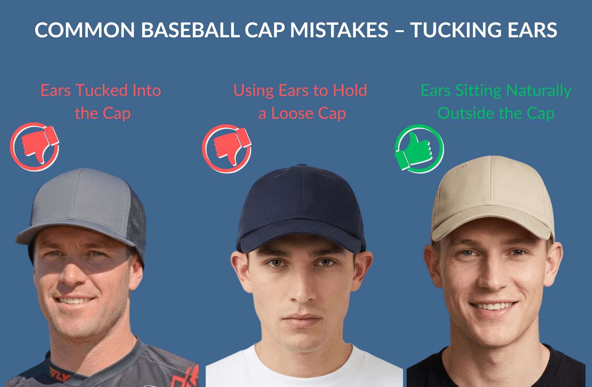Common Baseball Cap Mistakes – Tucking Ears