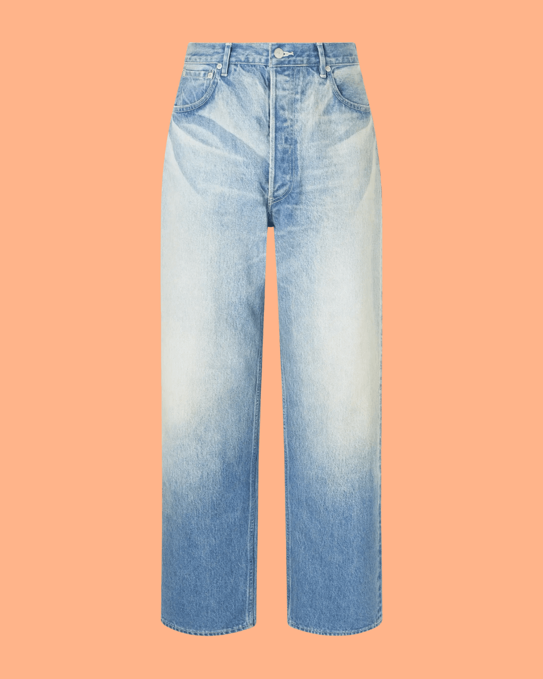 AURALEE Straight-Leg Selvedge Jeans in Blue