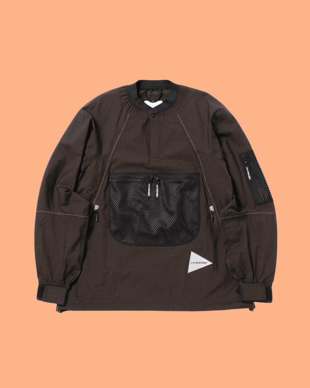 And Wander Pullover Jacket in Brown