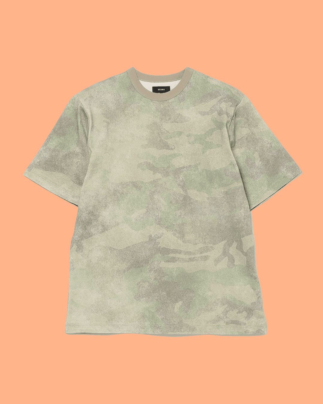 BEAMS Plus Basic Fit Camouflage Print T-Shirt